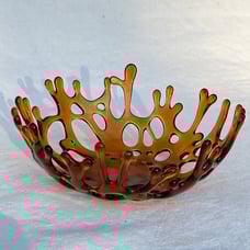Rootbeer Glass Coral Branch Bowl