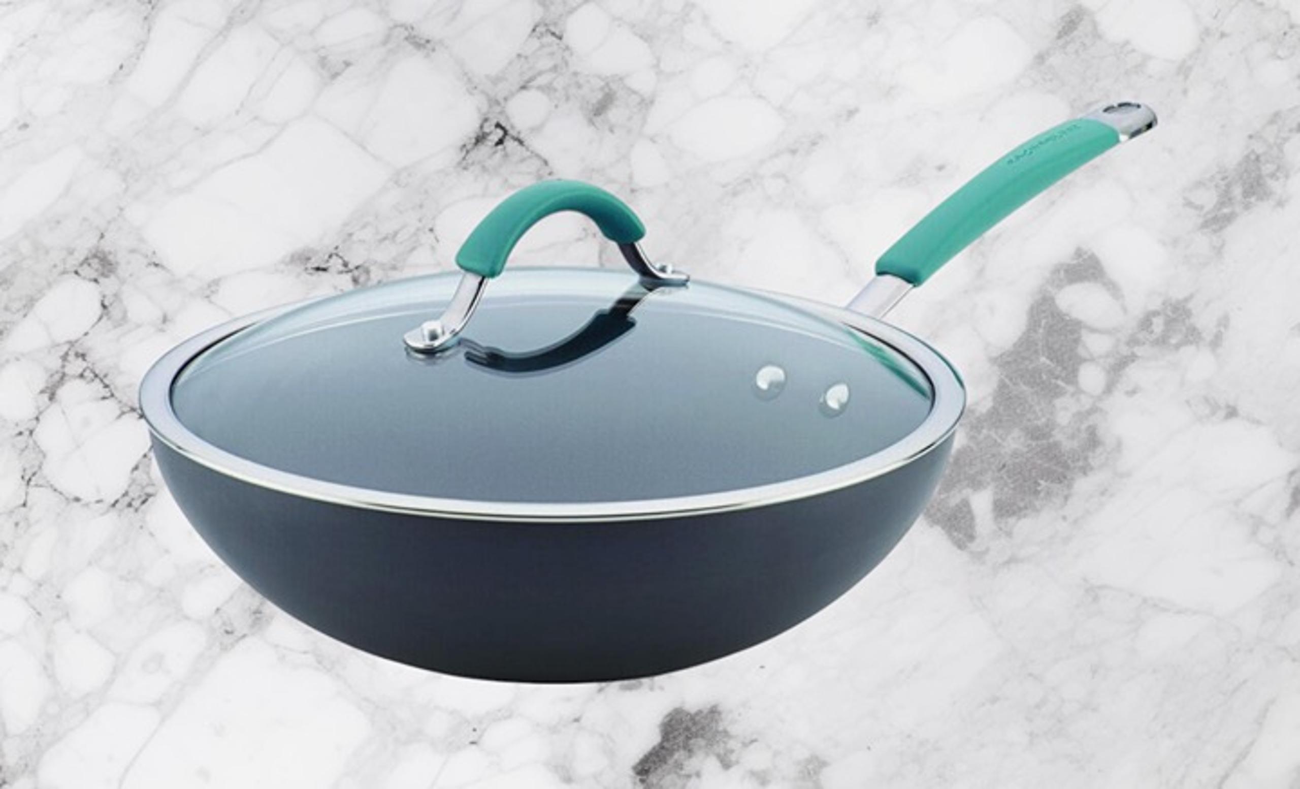 Rachael Ray Cucina 11” Wok Hard Anodized Nonstick with Lid