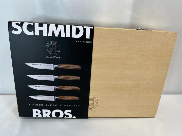 Zebra Wood, 4-Piece Jumbo Steak Knife Set