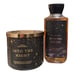 Bath And Body Works INTO THE NIGHT 3 Wick Candle & Body Wash Set