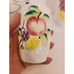 Vintage Juice set of 7 pitcher 9” and 6 cups 3.5” Handpainted Fruit basketweave