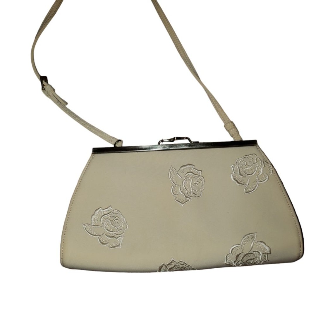LIZ CLAIBORNE Cream Color Vintage 70s/80s SNAP Purse