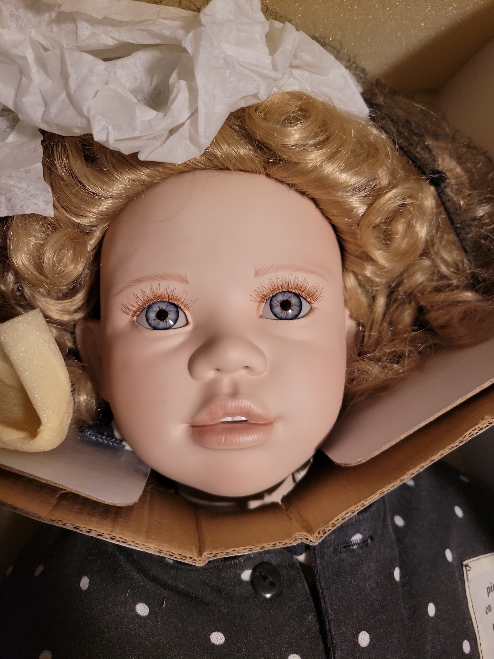 FRENCH POPPIE CHRISTINE ORANGE DOLL 32 LIMITED EDITION PORCELAIN