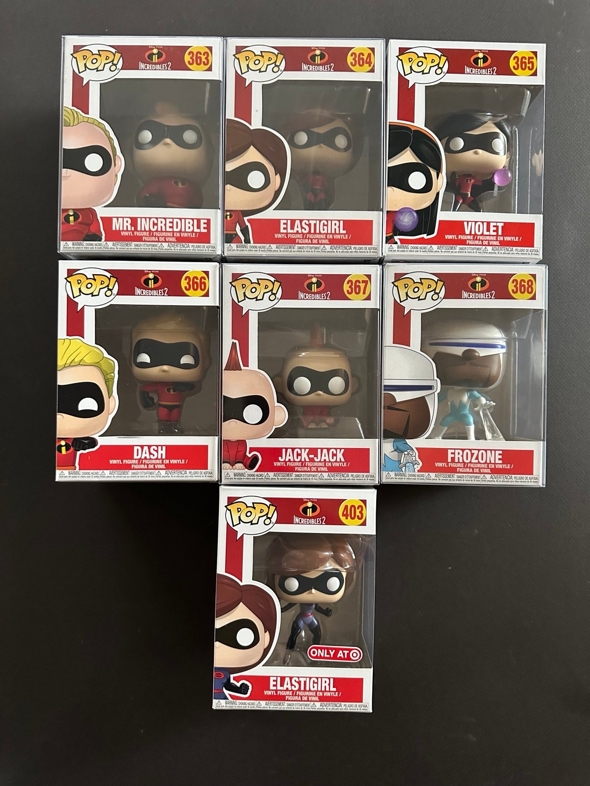 Funko Pop Disney Pixar Incredibles 2 Mr & Mrs Incredible BRAND NEW IN BOX SET 7