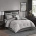 Madison Park Cozy Comforter Set Jacquard Damask Medallion Design Queen