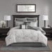 Madison Park Cozy Comforter Set Jacquard Damask Medallion Design Queen