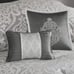 Madison Park Cozy Comforter Set Jacquard Damask Medallion Design Queen