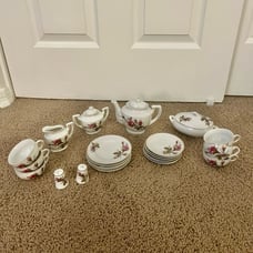 Vintage Flowered Full Tea Set (70+ YEARS OLD)