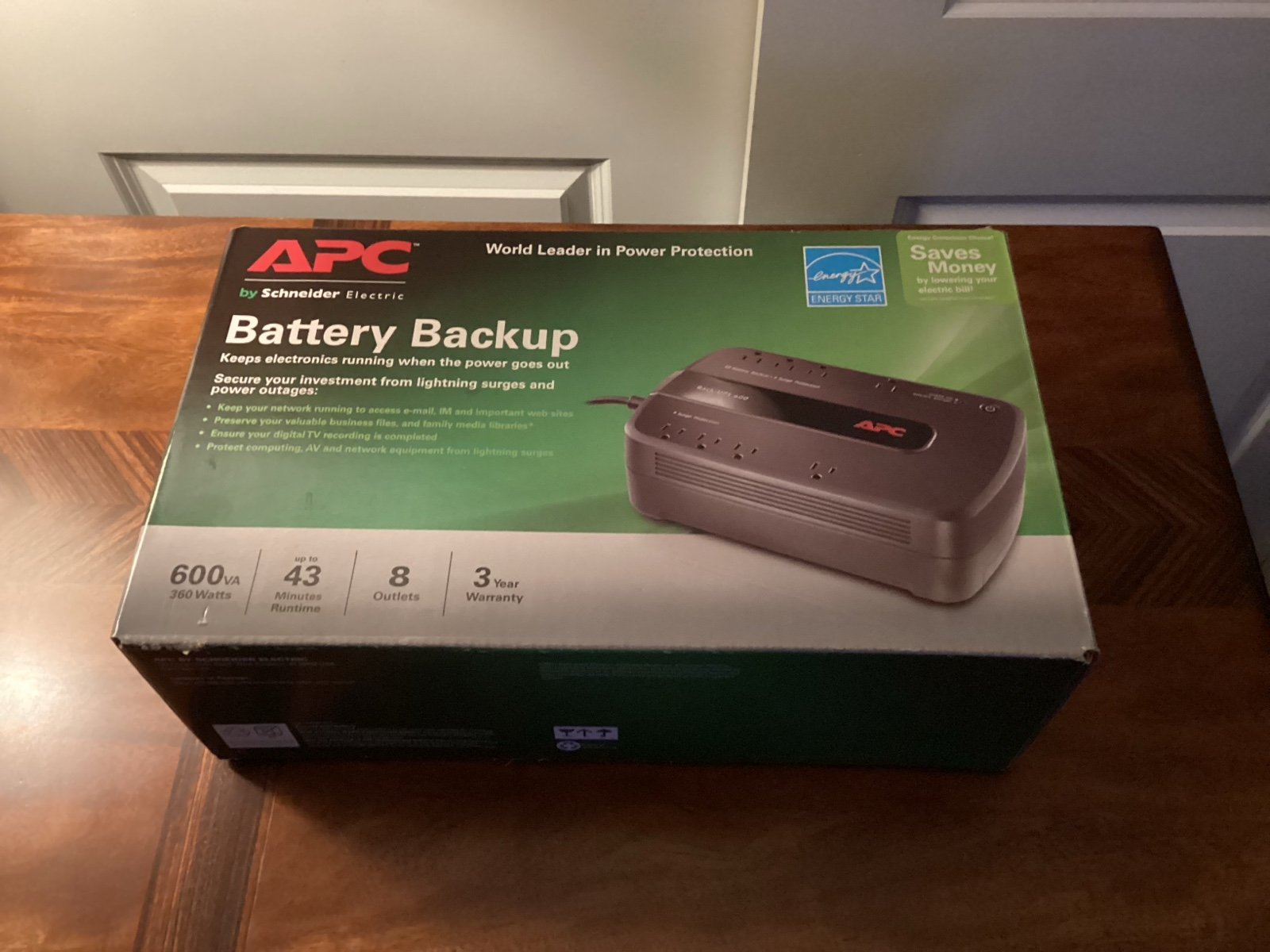 APC Uninterruptible Power Supply 600VA 360 Watts UPS Backup