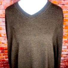 Vintage Structure Chico Brown Wool Blend V-neck Sweater
