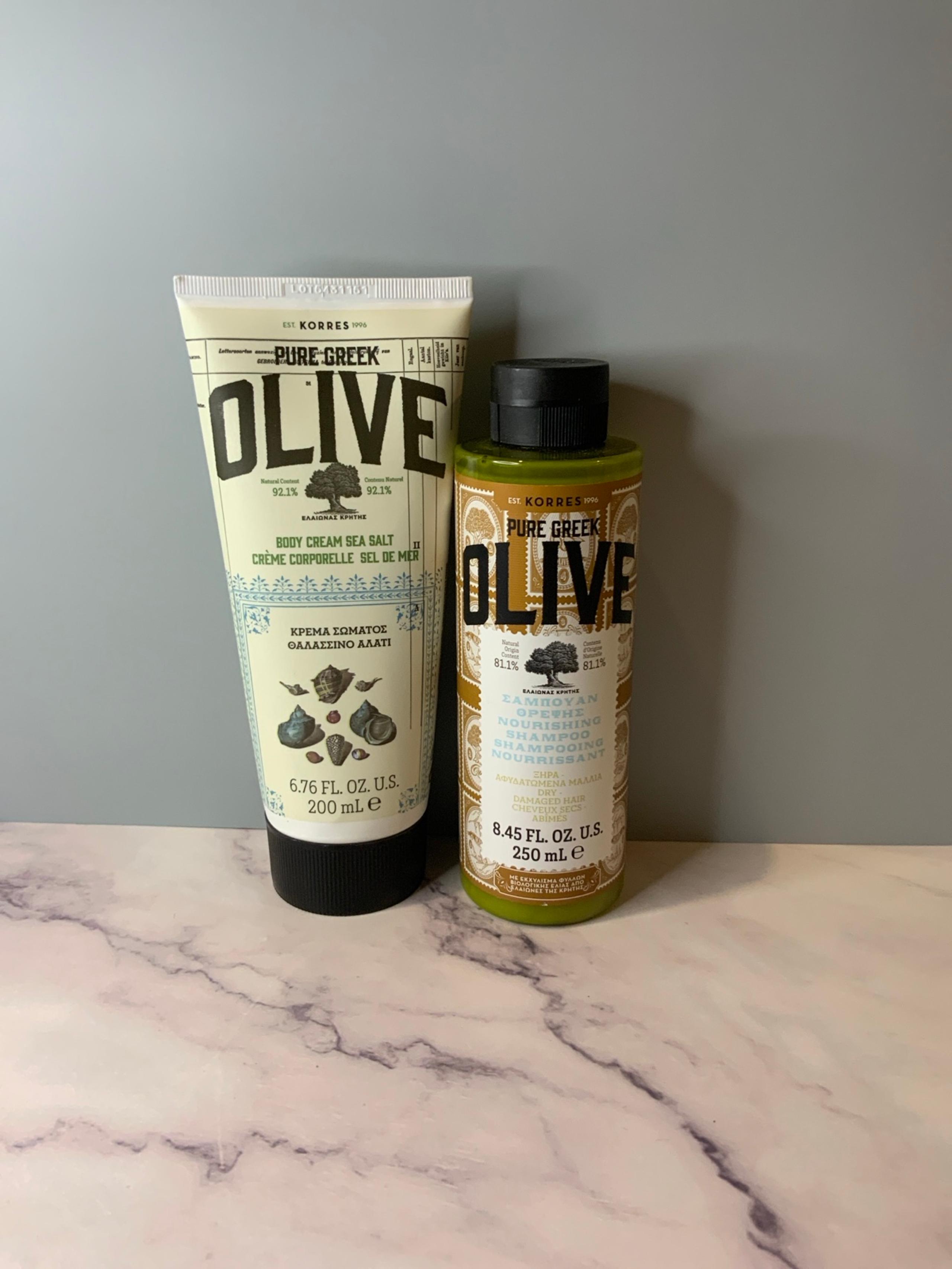 Korres Pure Greek Olive Body Cream and Shampoo