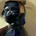 Rare Vintage Cobalt Blue Glass Charles Jacquin George Washington