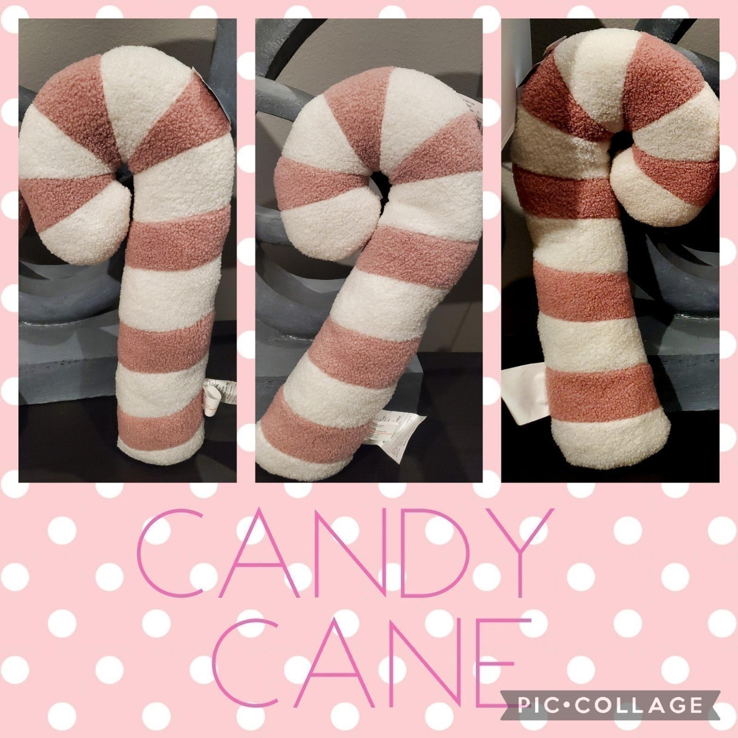 One Pink Candy Cane pillow