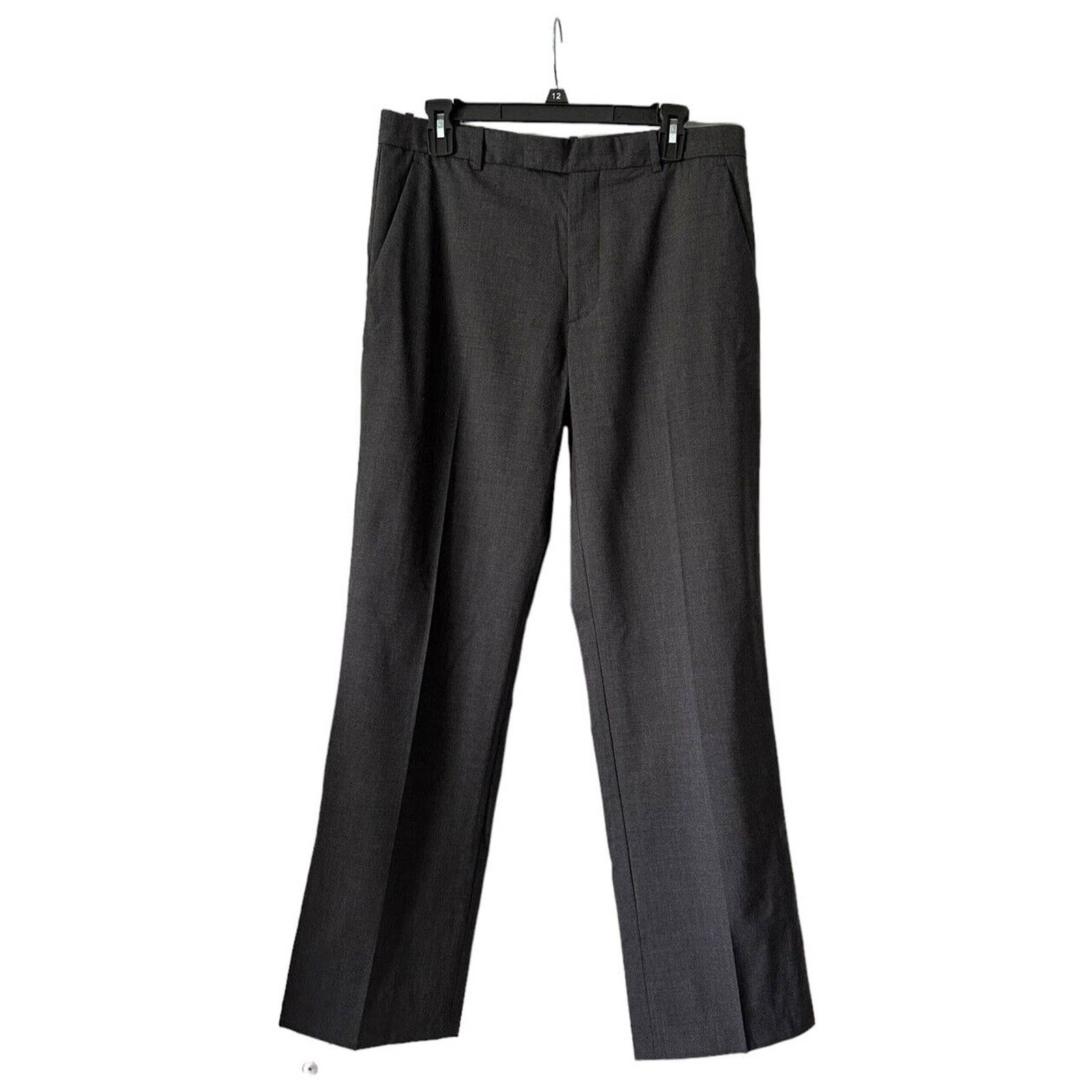Theory Men’s Style 90011212 Charcoal Gray Wool Blend Trouser Dress Pants Size 34