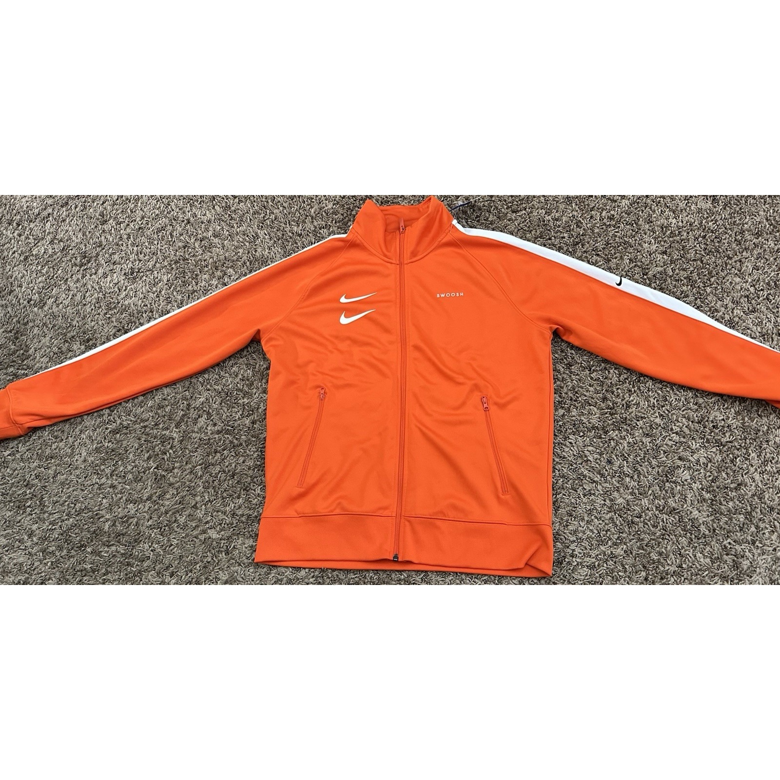 Nike Sportswear Swoosh Track Jacket Orange White CJ4884-891 Men's Medium