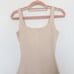 NWOT Naked Wardrobe Ribbed Scoop Neck Romper in Nude Size Small