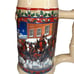 Pair of Budweiser Old Tpwne Holiday Steins Clydesdale Horses in 3D effect 2003