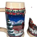 Pair of Budweiser Old Tpwne Holiday Steins Clydesdale Horses in 3D effect 2003