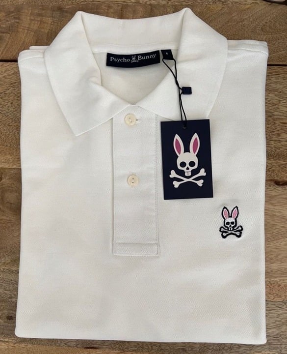 Psycho Bunny Classic Polo Shirt for Men Size #5 Medium - BLACK FRIDAY SALE