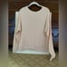 Rails light pink long sleeved crew neck crop sweatshirt with text details - L