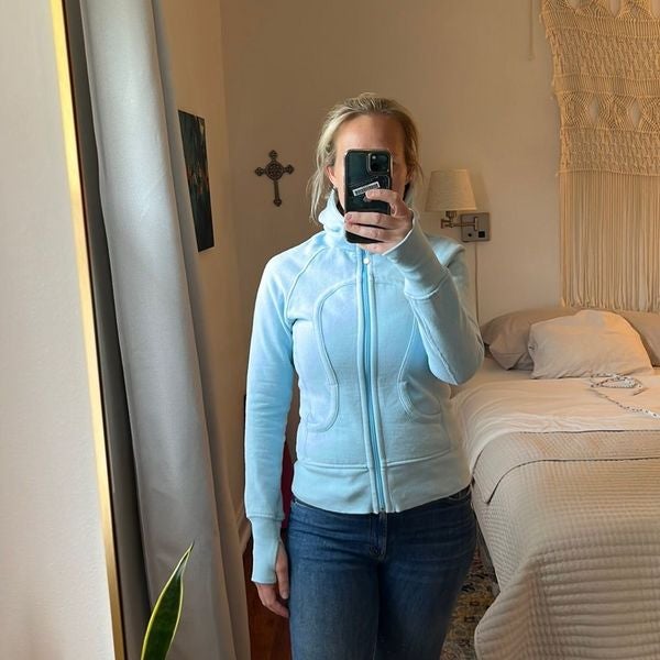 Lululemon Scuba Hoodie Light Blue Size 8
