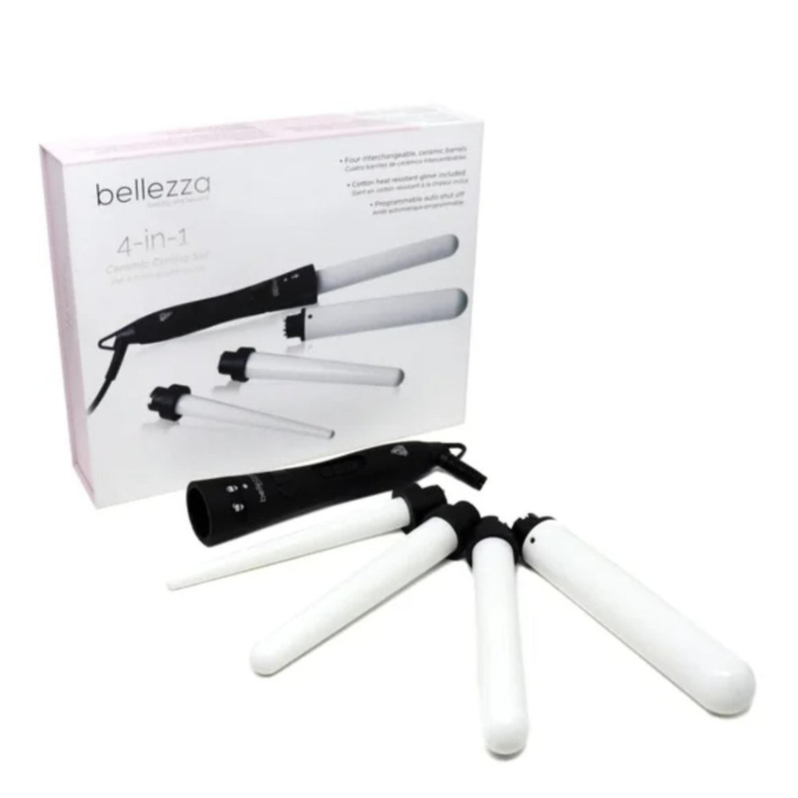 Bellezza 4-in-1 Ceramic Curling Set Black/White