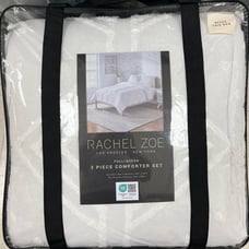 Full / Queen Rachel Zoe white comforter set!