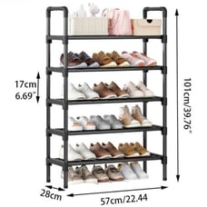 Black Minimalist Shoe Rack For