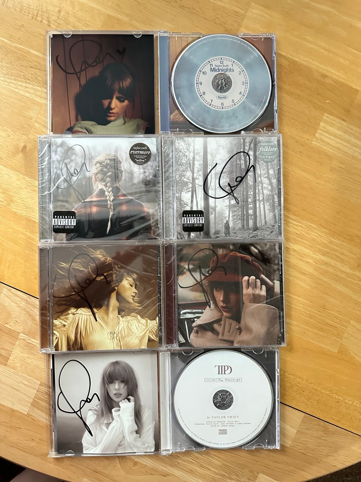 Autographed Taylor Swift CD Lot (6 CDs)