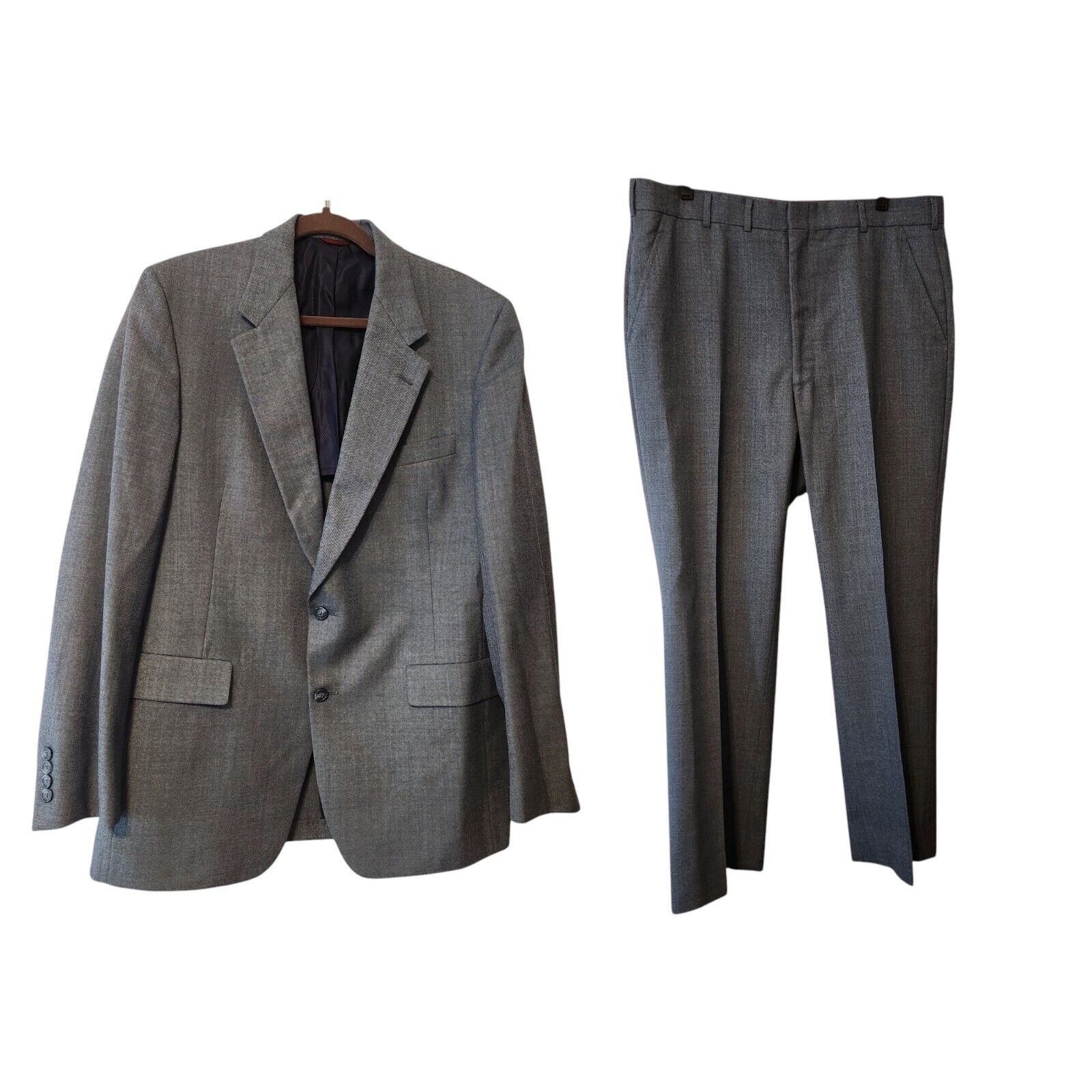 Hart Schaffner Marx ParisianHeritage 2 Pc Suit Mens 44 Coat Blue 36 X 30 Pants