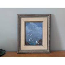 Vintage Mid-Century Modern Original Oil Painting – Signed Gedney