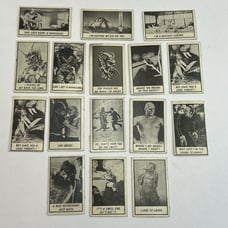 Vintage 1960's Monster Laffs lot of 16 cards Topps creatures horror