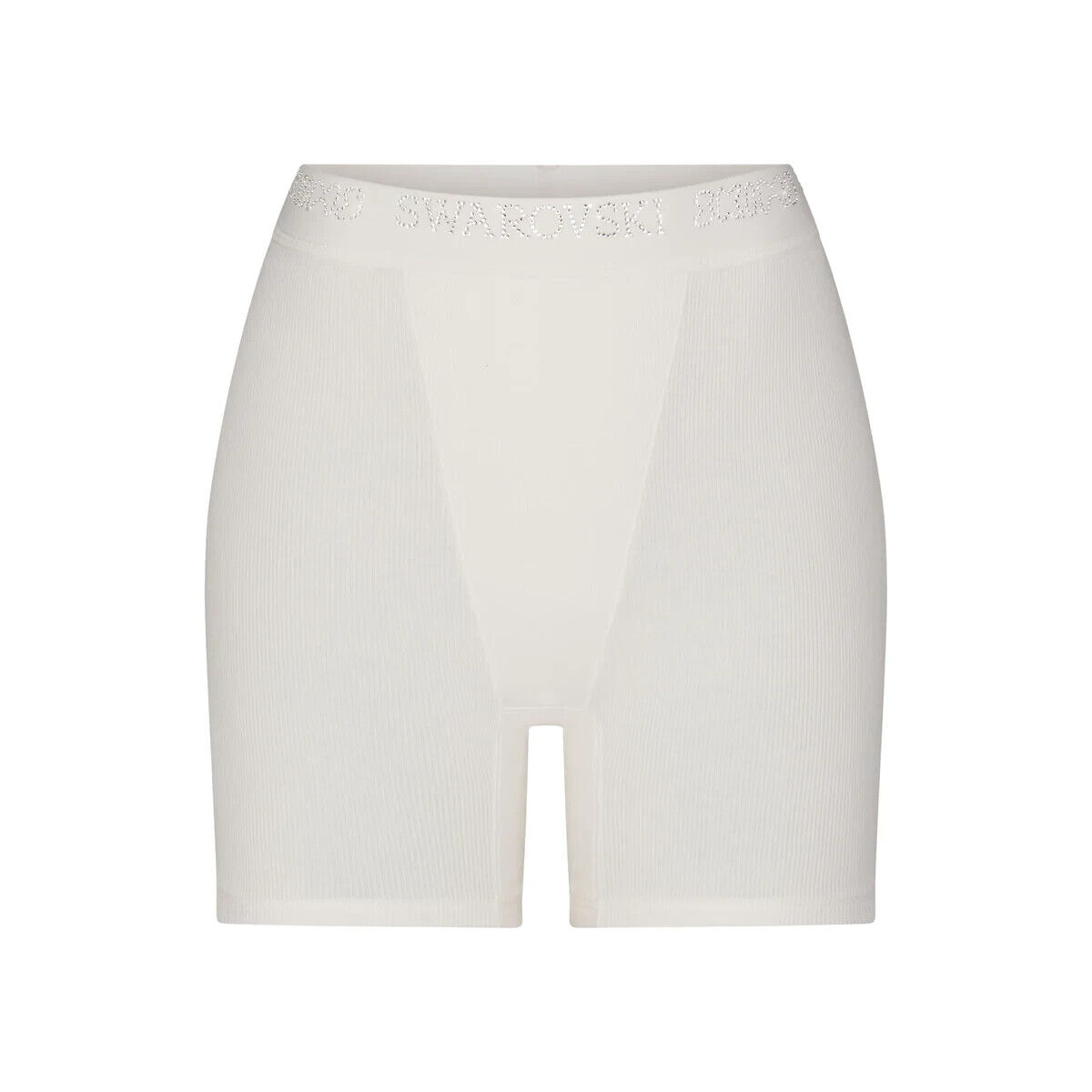SWAROVSKI X SKIMS Ribbed Crystal Logo Boxers MARBLE 2X