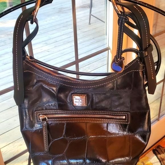 Dooney & Bourke Vintage 1975 Pristine Condition Croc Embossed Shoulder Bag