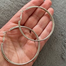 Silver hoop earrings
