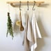Polka Dot Linen Waffle Weave Dish Towel (Double Layered)