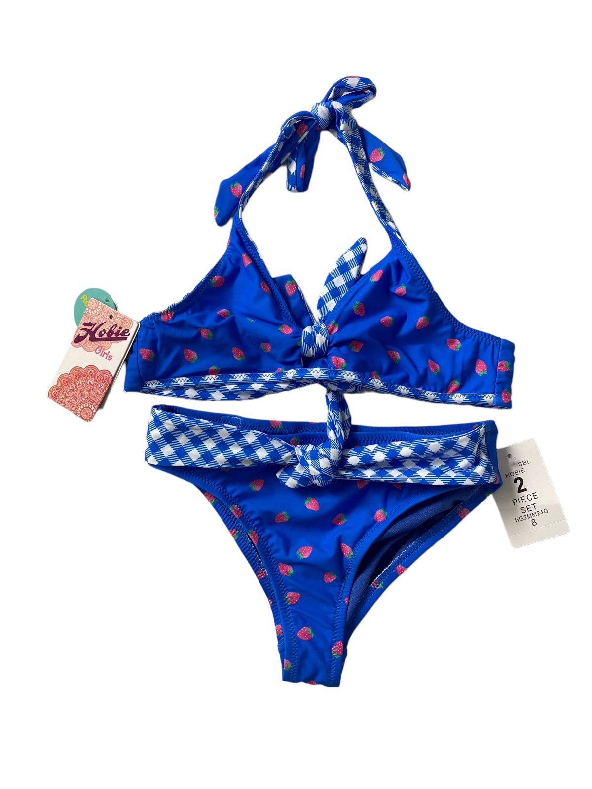 HOBIE Girls 2 Piece Bikini Set Size: 8