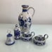 VGT Delft Blue Holland Porcelain Liqour Jug decanter candle holder belll lot EUC