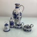 VGT Delft Blue Holland Porcelain Liqour Jug decanter candle holder belll lot EUC