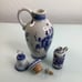 VGT Delft Blue Holland Porcelain Liqour Jug decanter candle holder belll lot EUC