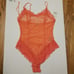 Coral Orange Lace Bodysuit