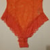 Coral Orange Lace Bodysuit