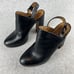 Coach Leather Mule Platform Chunky Heel Womens 8.5 Bootie Carmine Classic