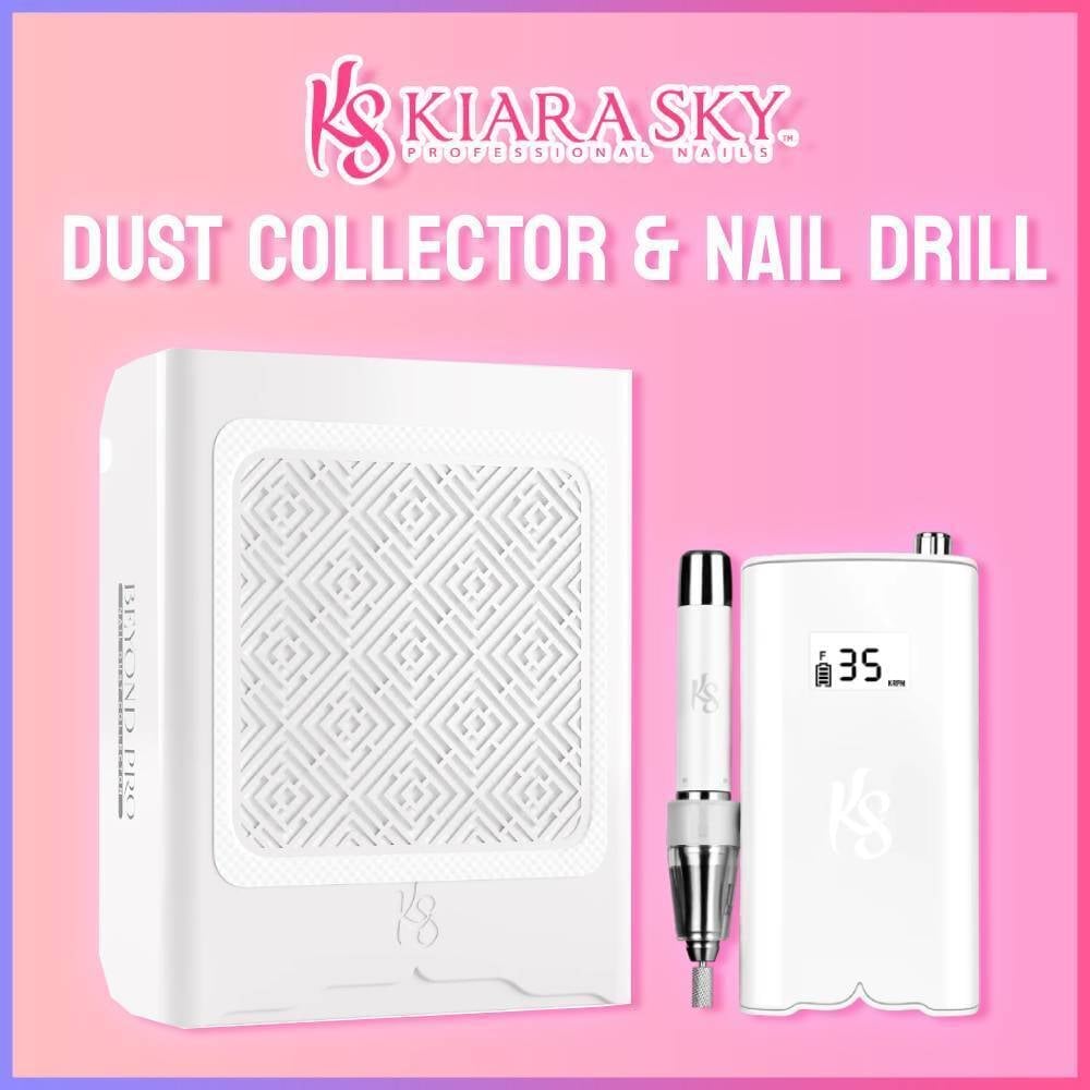 Kiara Sky Beyond Pro Nail Dust Collector & Nail Drill Bundle WHITE