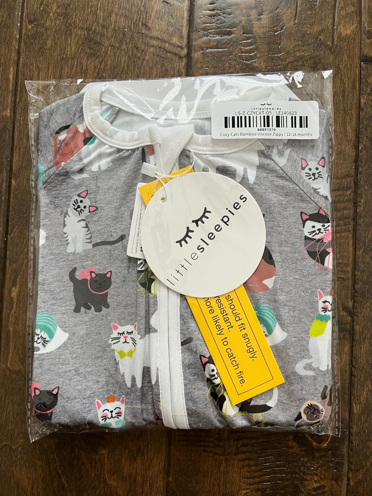 Little Sleepies Cozy Cats Zippy 12-18m