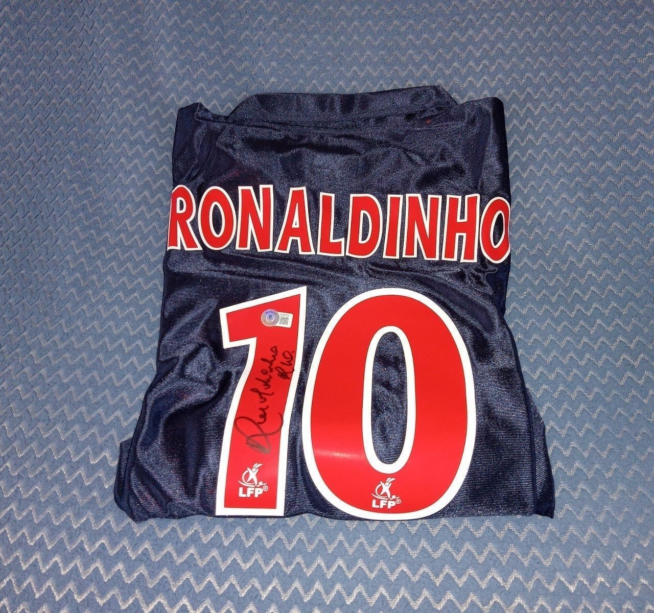 Ronaldinho Signed Paris Saint- Germain Home Jersey