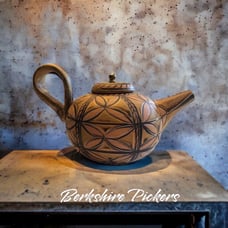 Carol Grocki lewis porcelain pottery teapot 2011 signed