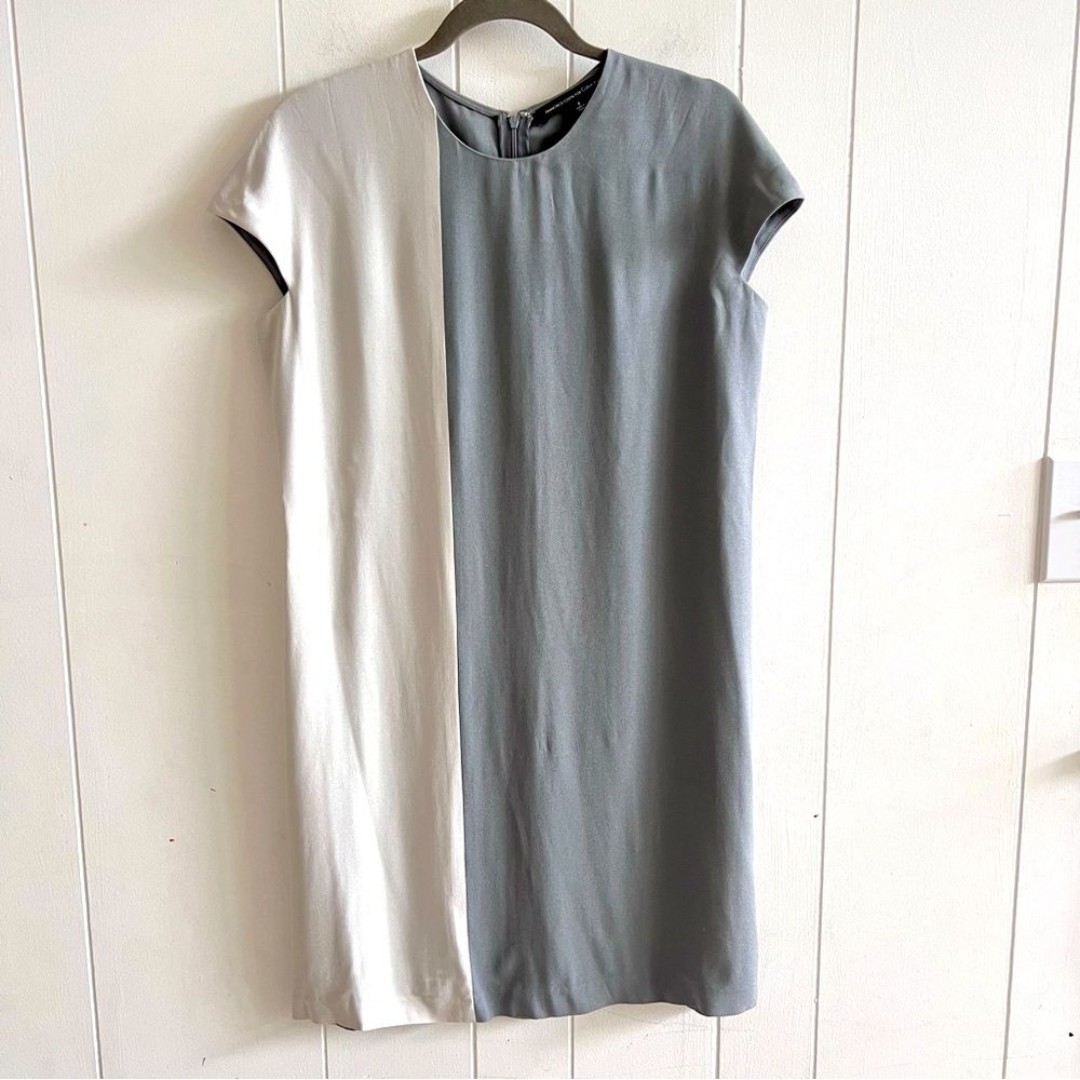 Francisco Costa for Calvin Klein Grey Block Shift Dress
