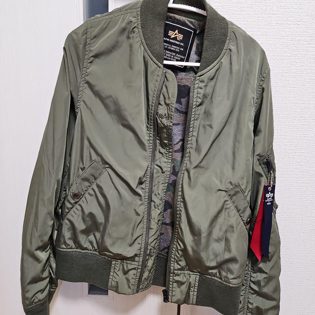 ALPHA INDUSTRIES MA-1 Jacket, Size M, Olive Green