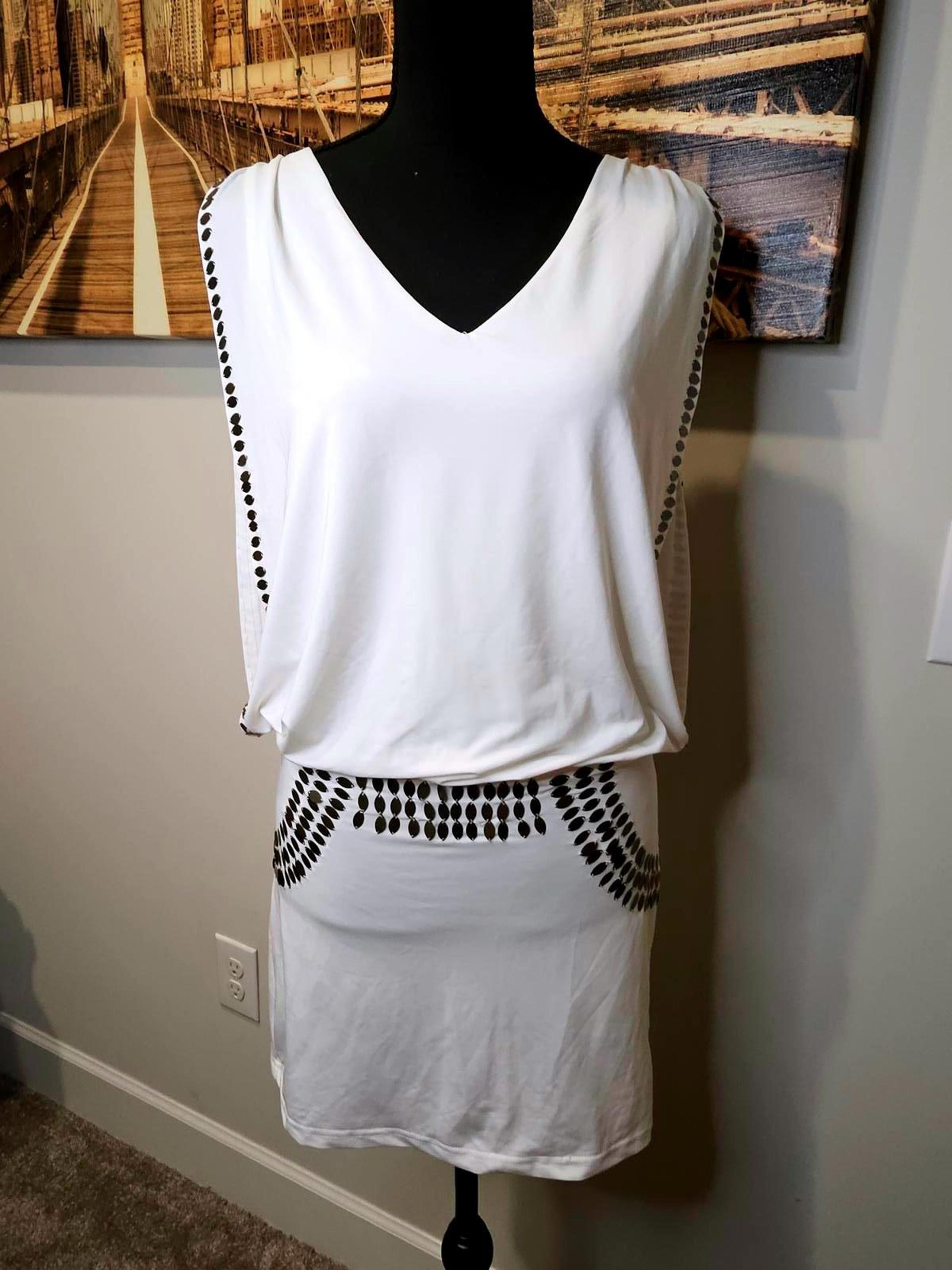 Nwt Ark & Co Stylish White Dress with Detailing
